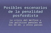 Posibles escenarios de la penalidad posfordista La crisis del Welfare y las políticas penales en los EE.UU. y otros países.