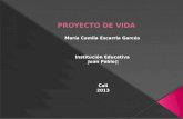 María Camila Escarria Garcés Grado 11° Licenciado Miguel Mamian Institución Educativa Juan Pablo || Cali 2013.