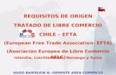 REQUISITOS DE ORIGEN TRATADO DE LIBRE COMERCIO CHILE – EFTA (European Free Trade Association- EFTA) (Asociación Europea de Libre Comercio AELC) Islandia,