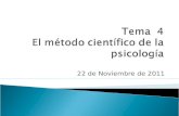 22 de Noviembre de 2011.  Se pretende clarificar el concepto de Psicología científica en contraposición a psicología filosófica y psicología humana.