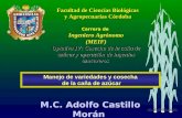 M.C. Adolfo Castillo Morán Facultad de Ciencias Biológicas y Agropecuarias Córdoba Carrera de Ingeniero Agrónomo (MEIF) Optativa IV: Cosecha de la caña.