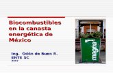 Biocombustibles en la canasta energética de México Ing. Odón de Buen R. ENTE SC 2007.