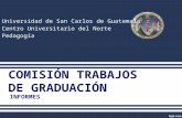 COMISIÓN TRABAJOS DE GRADUACIÓN INFORMES Universidad de San Carlos de Guatemala Centro Universitario del Norte Pedagogía.