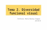 Tema 2. Diversidad funcional visual Profesora: Marta Beranuy Fargues 28/10/14