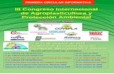 III Congreso Internacional de Agroplasticultura y Protección Ambiental PRIMERA CIRCULAR INFORMATIVA 1 ra. CIRCULAR INFORMATIVA15 de julio de 2009 2 da.