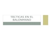 TÁCTICAS EN EL BALONMANO. INDICE Tácticas de ataque Tácticas de ataque Tácticas de defensa Tácticas de defensa.