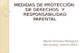 MEDIDAS DE PROTECCIÓN DE DERECHOS Y RESPONSABILIDAD PARENTAL María Victoria Pellegrini Necochea, marzo 2011.