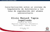 Caracterización entre un sistema de Seguimiento de Asistencia y las tasa de reprobación del alumno universitario Elvio Manuel Tapia Sepúlveda Proyecto.