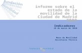 1 i Indicadores 10 de marzo de 2010 Mesa de Movilidad Secretaría Técnica informe sobre el estado de la movilidad de la Ciudad de Madrid 2009.
