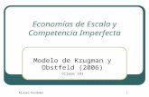 Alvaro Perdomo1 Economías de Escala y Competencia Imperfecta Modelo de Krugman y Obstfeld (2006) (Clase 19)