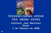 Interacciones entre los seres vivos Profesor Joel Martínez Reyes 4 de febrero de 2008.