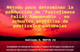 Método para determinar la producción de Forrajimasa Foliar Ramoneable, en arbustos xerófilos de pastizales naturales Guillermo O. MARTIN (h) Investigador.