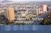 Hemostasia y Coagulación. Hospital Ángeles del Pedregal. Cirugía General. Iván Alberto Nájera Rodríguez.