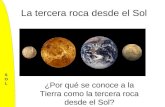 La tercera roca desde el Sol SOLSOL ¿Por qué se conoce a la Tierra como la tercera roca desde el Sol?