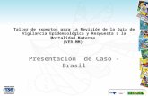 Taller de expertos para la Revisión de la Guía de Vigilancia Epidemiológica y Respuesta a la Mortalidad Materna (VER-MM) Presentación de Caso - Brasil.