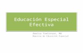 Educación Especial Efectiva Amalia Tomlinson, MA Maestra de Educación Especial.
