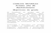 CIENCIAS NATURALES PRIMER AÑO DE BACHILLERATO