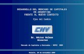 COMISIÓN NACIONAL DE VALORES Dr. Héctor Helman Director Mercado de Capitales y Derivados - ROFEX 2009 DESARROLLO DEL MERCADO DE CAPITALES EN ARGENTINA.