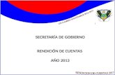 SECRETARÍA DE GOBIERNO RENDICIÓN DE CUENTAS AÑO 2013.