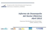 CDEEE, DomRep, Informe de Desempeno del Sector Eléctrico, 4-2012