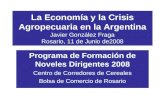 La Economía y la Crisis Agropecuaria en la Argentina Javier González Fraga Rosario, 11 de Junio de2008 Programa de Formación de Noveles Dirigentes 2008.