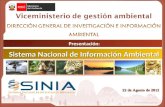 Sistema Nacional de Información Ambiental Presentación: 22 de Agosto de 2012.