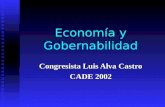 Economía y Gobernabilidad Congresista Luis Alva Castro CADE 2002.