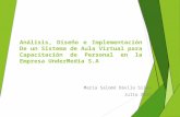 Análisis, Diseño e Implementación De un Sistema de Aula Virtual para Capacitación de Personal en la Empresa UnderMedia S.A María Salomé Dávila Silva Julio.