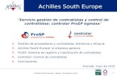 Achilles South Europe (Spain, Portugal & Italy) 1 Servicio gestión de contratistas y control de contratistas: controlar ProSP egmasa 1.Gestión de proveedores.