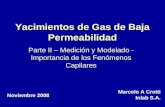Yacimientos de Gas de Baja Permeabilidad Parte II – Medición y Modelado - Importancia de los Fenómenos Capilares Marcelo A Crotti Inlab S.A. Noviembre.