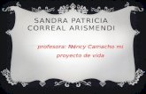 SANDRA PATRICIA CORREAL ARISMENDI profesora: Nancy Camacho mi proyecto de vida.