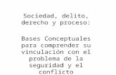 Sociedad, delito, derecho y proceso: Bases Conceptuales para comprender su vinculación con el problema de la seguridad y el conflicto.