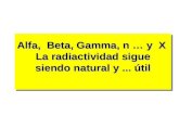 Alfa, Beta, Gamma, n  y X La radiactividad sigue siendo natural y... til