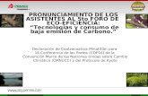 PRONUNCIAMIENTO DE LOS ASISTENTES AL 5to FORO DE ECO-EFICIENCIA: “Tecnologías y consumo de baja emisión de Carbono.” Declaración de Coatzacoalcos-Minatitlán.