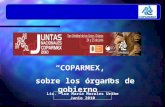 “COPARMEX, sobre los órganos de gobierno ” Lic. Luz María Morales Uribe Junio 2010.