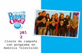 Cierre de campaña con programa en América Televisión 20122012.