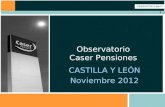 1 CASTILLA Y LEÓN Noviembre 2012 Observatorio Caser Pensiones.