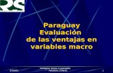 13/09/2014 Rodriguez Silvero & Asociados Asuncion, 17abr12 Paraguay Evaluaci³n de las ventajas en variables macro 1