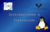 Distribuciones e Instalación. 2 de 26 Distribuciones (I) Casi todos los programas que son necesarios en un sistema GNU/Linux son de libre distribución.