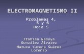 ELECTROMAGNETISMO II Itahisa Nesoya González Álvarez Maruxa Yurena Suárez Lorenzo Problemas 4, 5 y 6 Hoja 5.