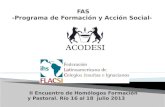 II Encuentro de Homólogos Formación y Pastoral. Río 16 al 18 julio 2013.