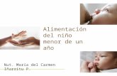 Alimentación del niño menor de un año Nut. María del Carmen Iñarritu P.