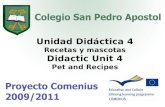 Unidad  didactica 4   recetas y mascotas