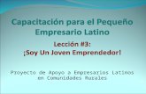 Proyecto de Apoyo a Empresarios Latinos en Comunidades Rurales.