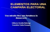ELEMENTOS PARA UNA CAMPAÑA ELECTORAL