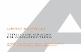 Libro blanco grado arquitectura