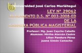 Carrera Pública Magisterial  Ley nº 29062 - Perú