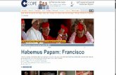 Webs de las radios informando sobre el nuevo papa