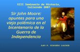 Conferencia: "Sir John Moore: apuntes para una vieja polémica en el bicentenario de la Guerra de Independencia"
