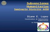 Seminario de la Fundación Rotaria Distrito 4450 / 2011 - Subvenciones Humanitarias